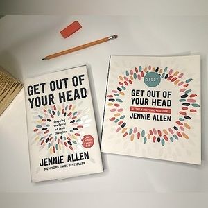 Get Out of Your Head Hardcover Book + Paperback Study Book both by Jennie Allen